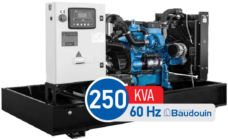 دیزل ژنراتور بادوین 250 کاوا مدل 6M16GD0/S